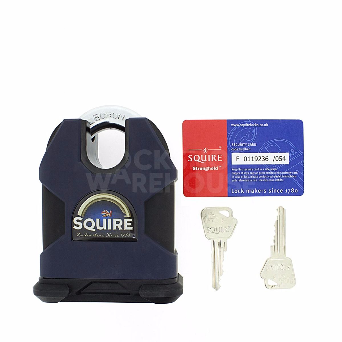 Dimensions Image: SQUIRE SS100CS Stronghold® Closed Shackle Padlock
