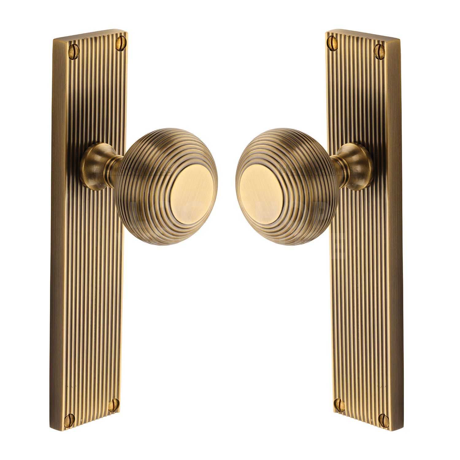 Heritage Brass Beehive Door Knob - Art Deco Style (pair)
