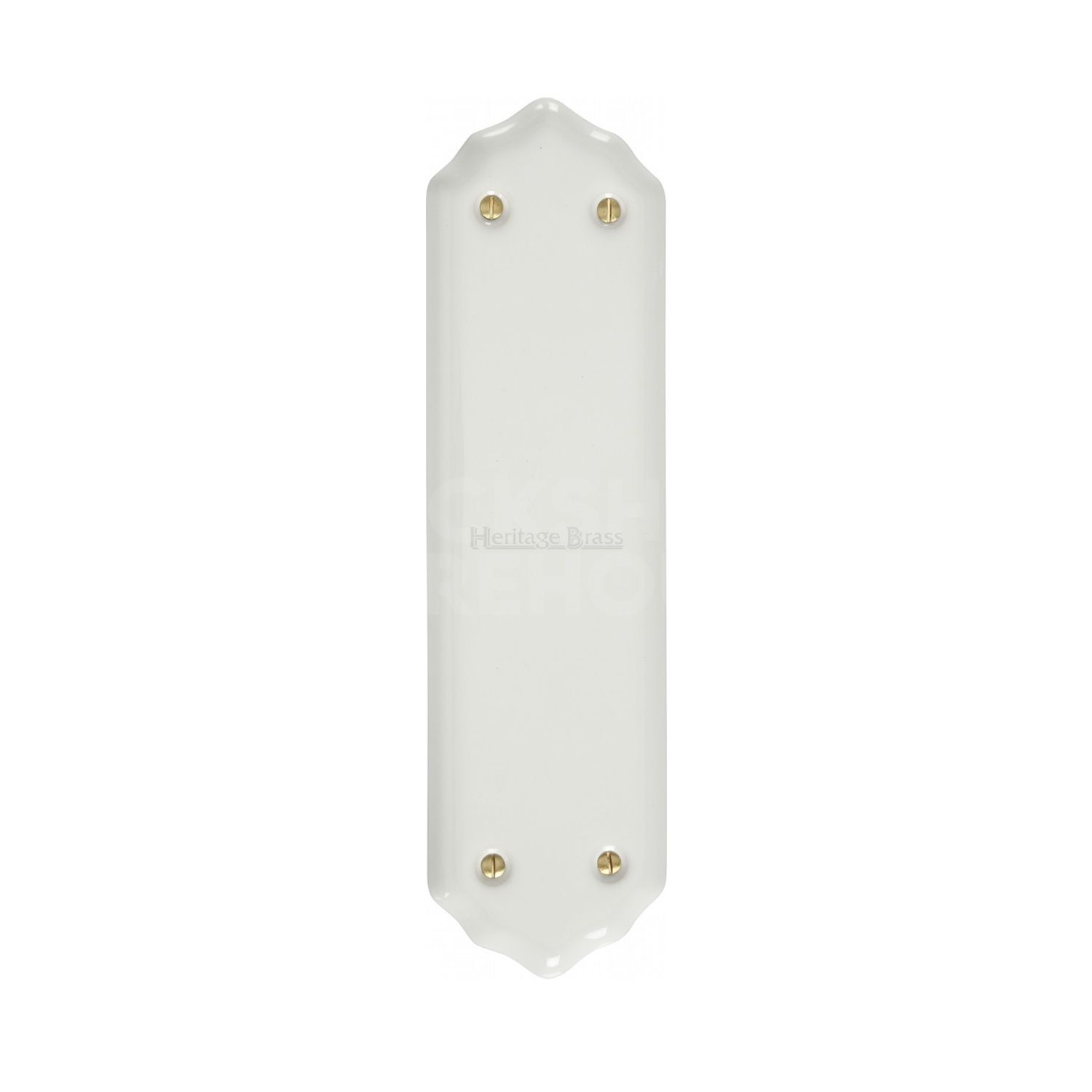 Heritage Brass Traditional Shaped Fingerplate in Plain White