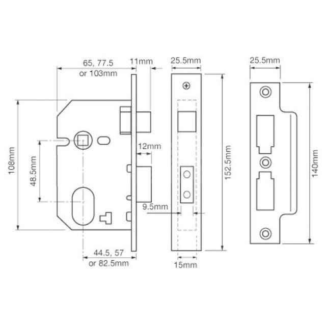 Dimensions Image: Union 2241 Oval Sashcase
