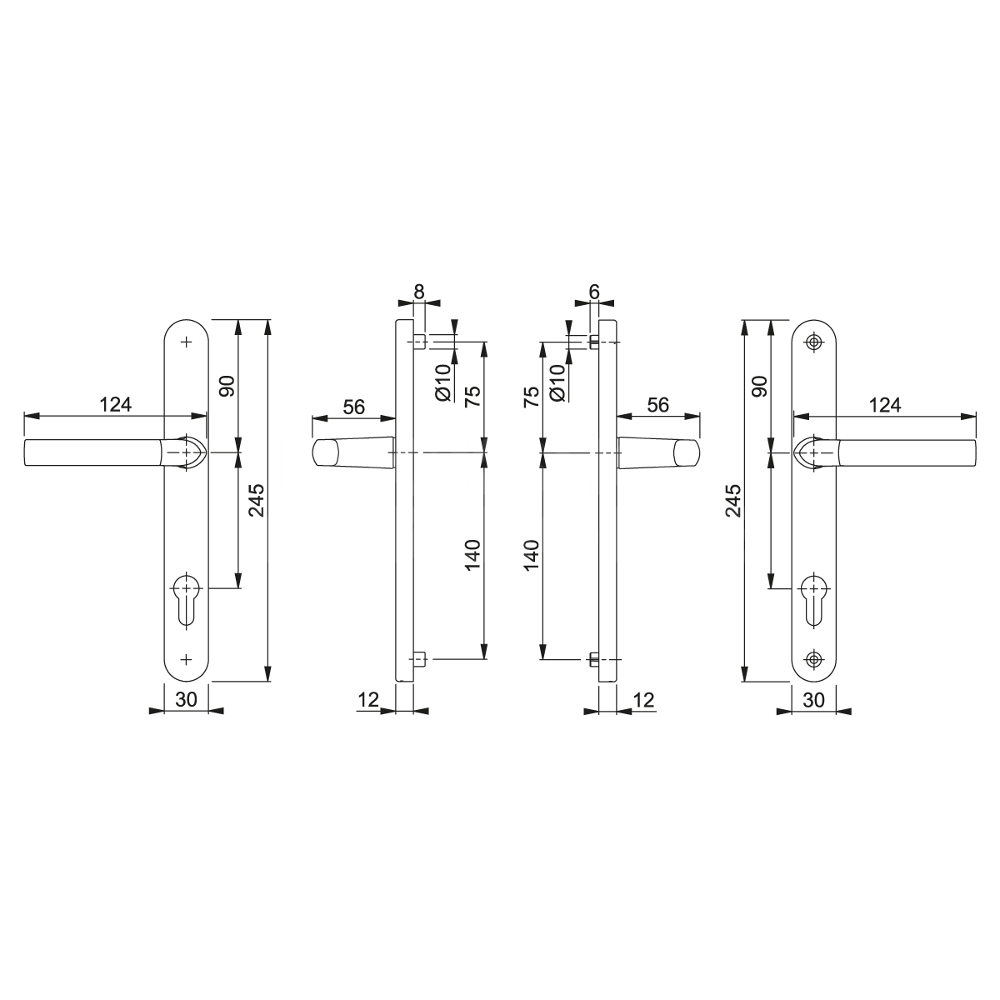 Hoppe Birmingham 92PZ Lever Door Furniture