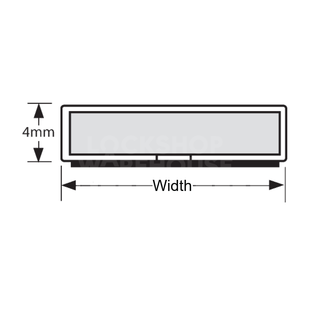 Dimensions Image: FIRESTOP Intumescent Strip 2.1m x 4mm Fire Only Seal