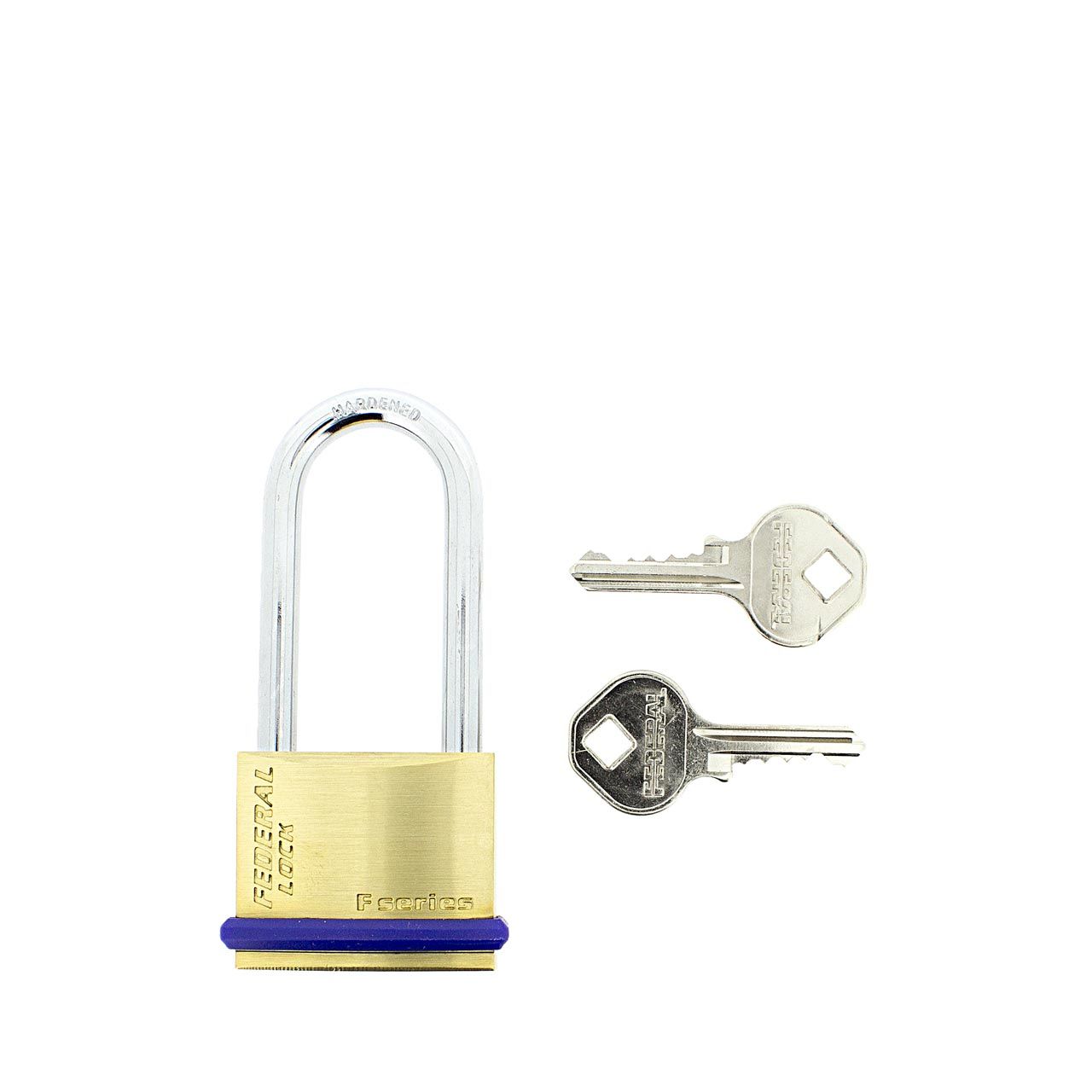 Dimensions Image: Federal 40mm Brass Padlock Long Shackle