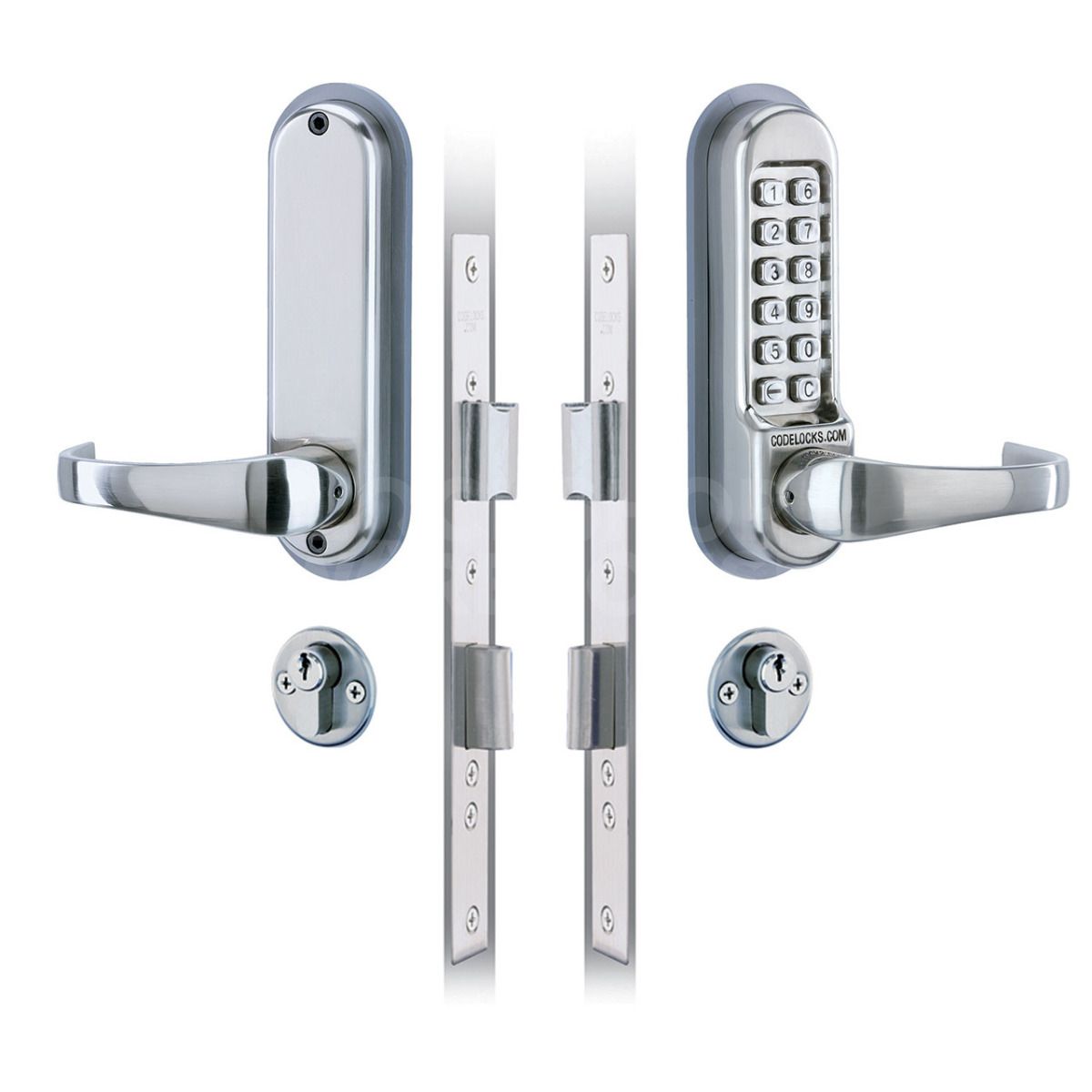 Gallery Image: Codelocks 520/525 Mechanical Digital Lock includes full mortice lock and deadbolt, complete with euro cylinder and keys