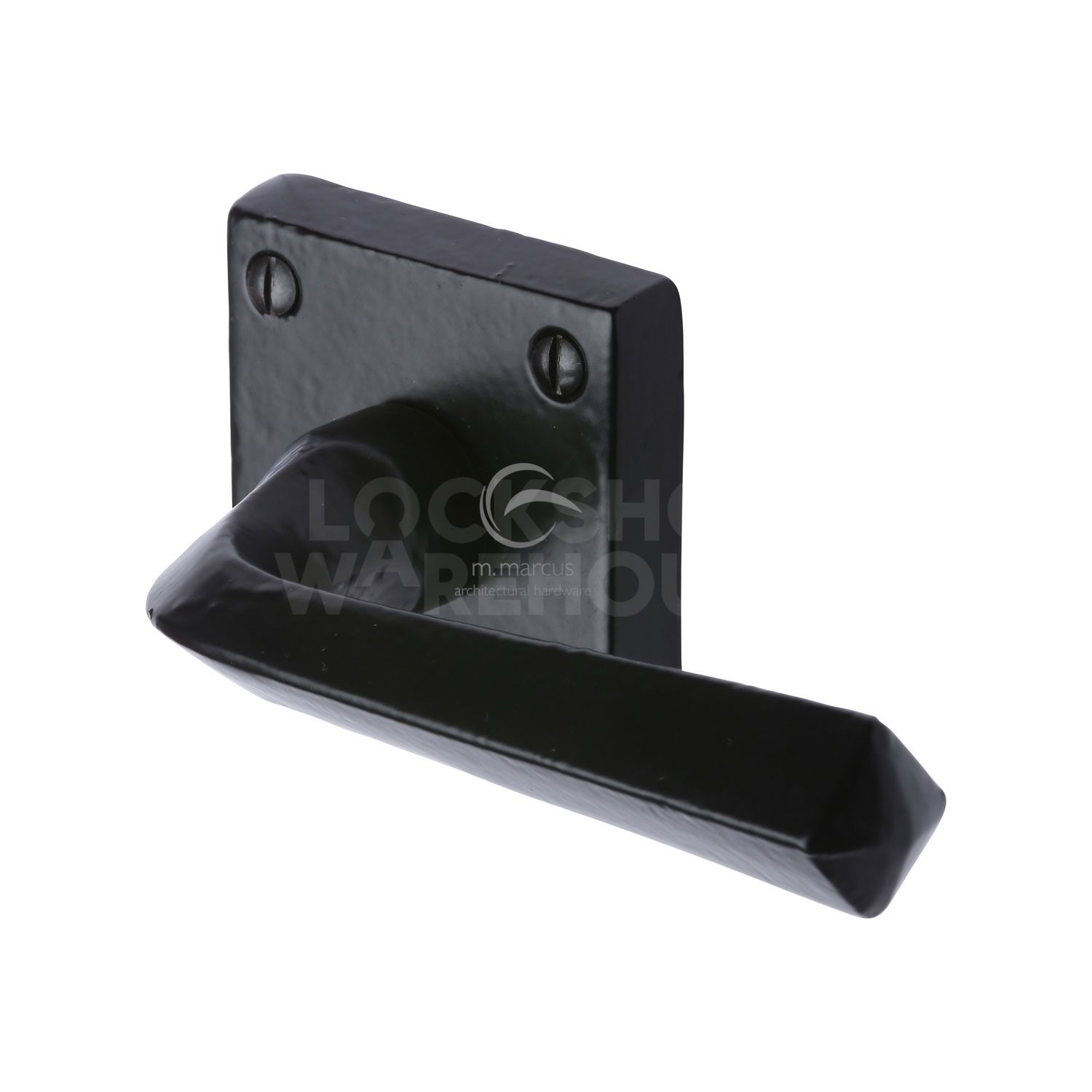 Rustic Donnington Lever On Square Rose Door Handles (Pair) by M Marcus