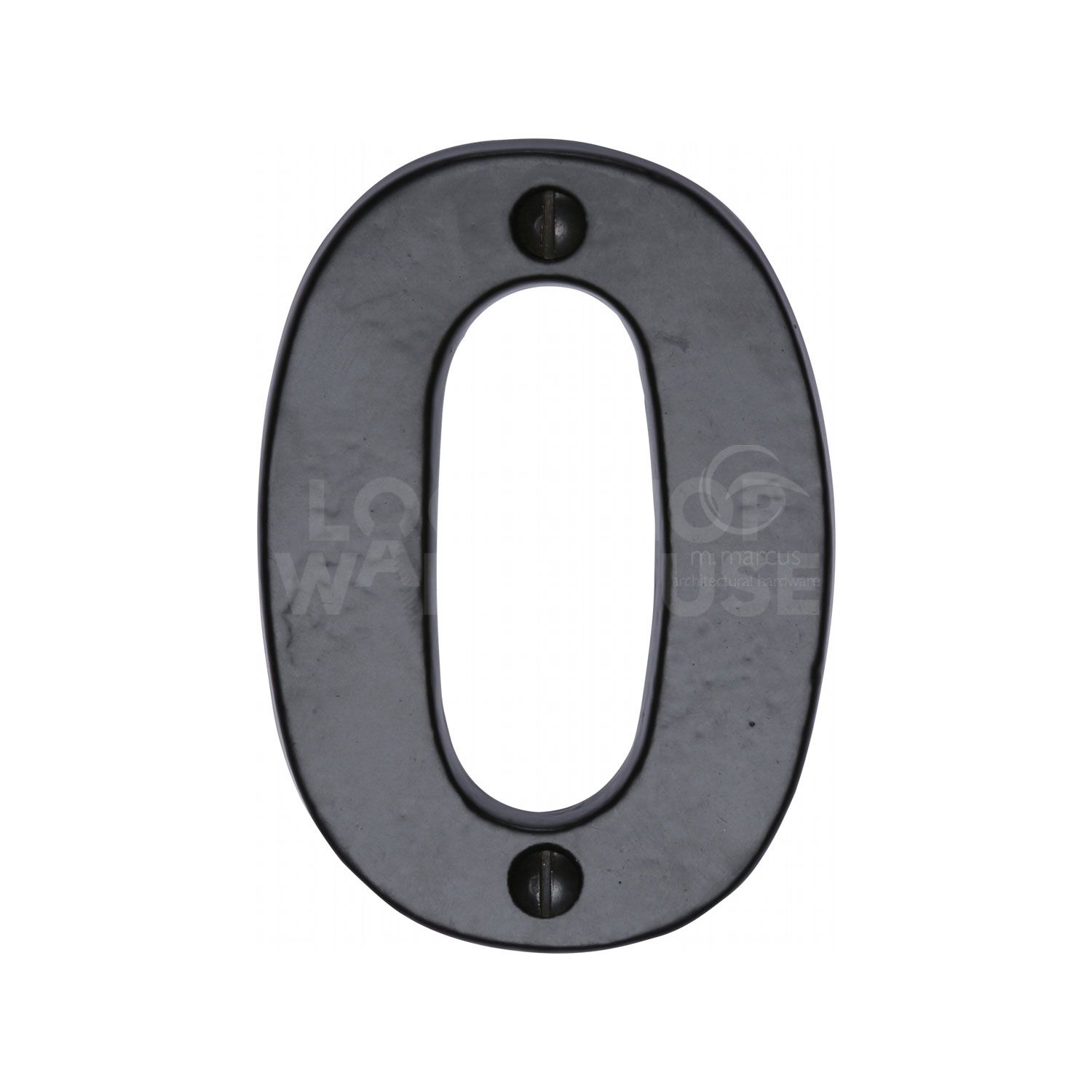 Smooth Black Iron Door Numeral (0-9) by M Marcus