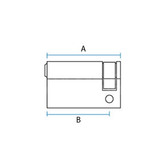 Dimensions Image: EVVA A5 Euro Half Cylinder