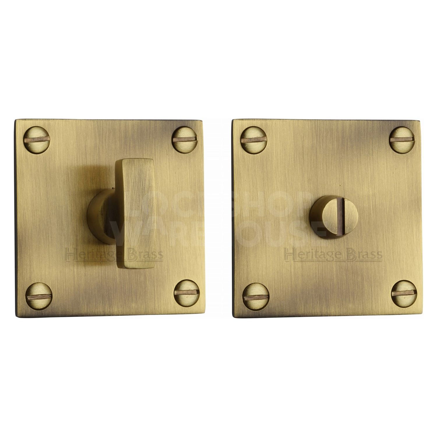 Heritage Brass Traditional Square Bathroom Turn & Release