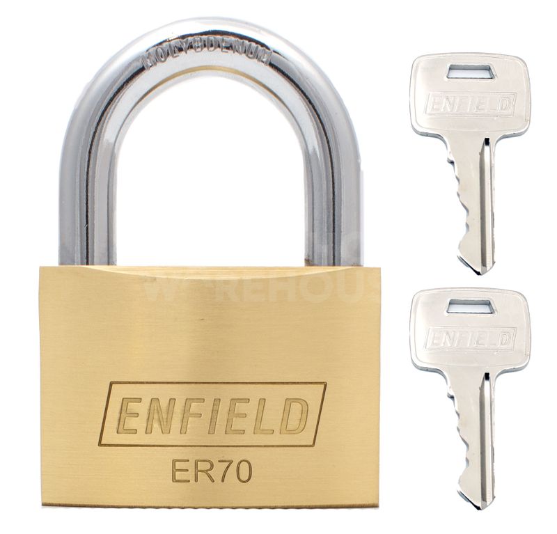 Gallery Image: Enfield ER70 Brass Padlock (previously Papaiz)