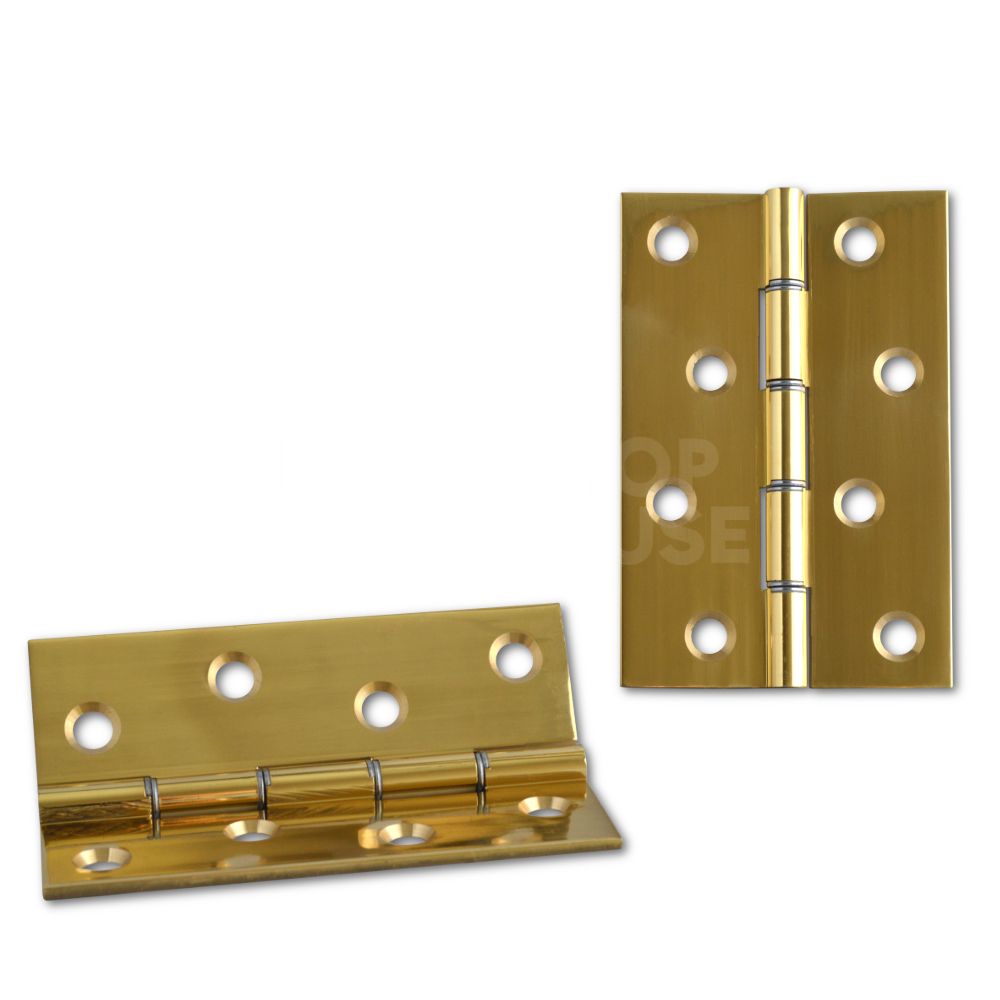 Gallery Image: Polished Brass Heavy Duty Door Hinge