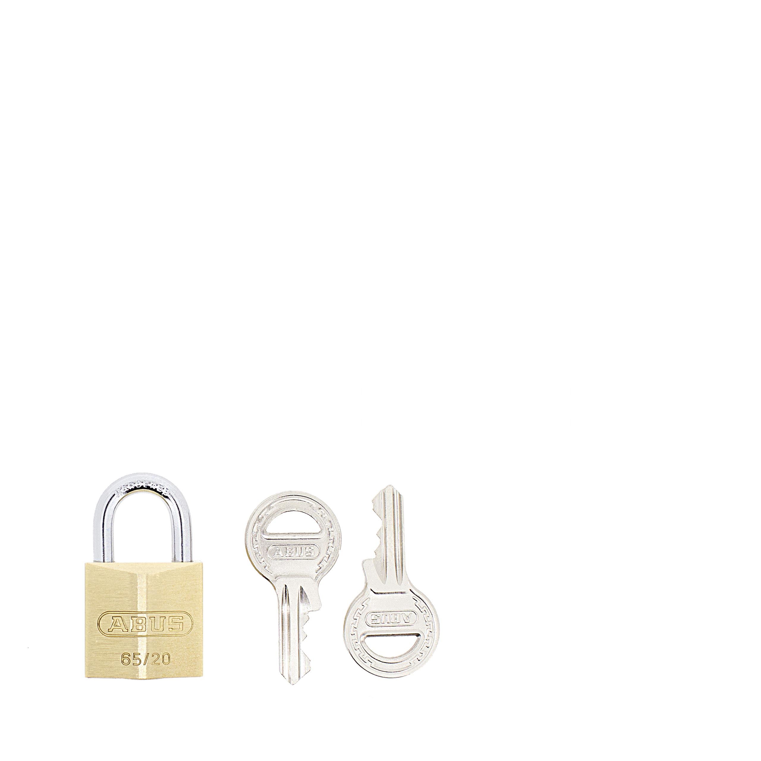 Dimensions Image: ABUS 65/20 Brass Padlock