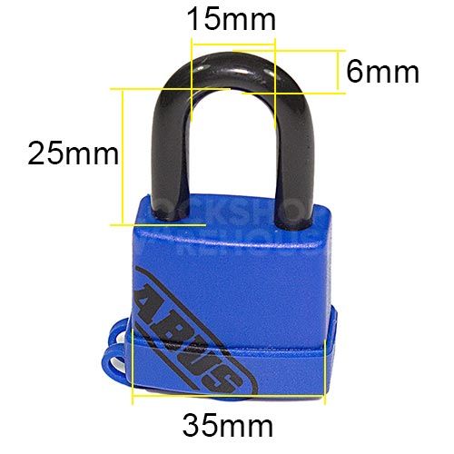 Dimensions Image: ABUS 70IB/35 Aquasafe Marine Padlock