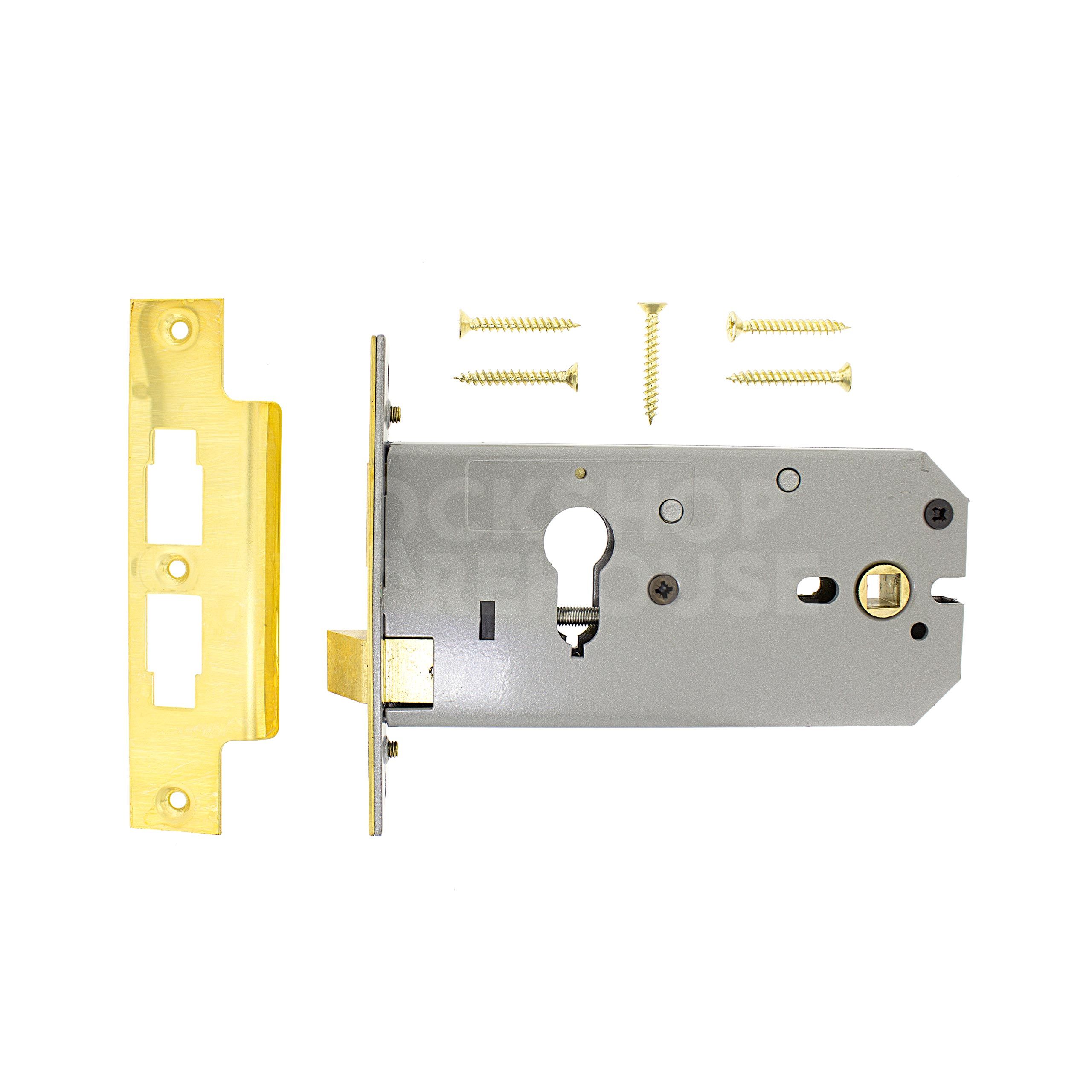 Dimensions Image: Union L2049 Euro Cylinder Horizontal Sashlock