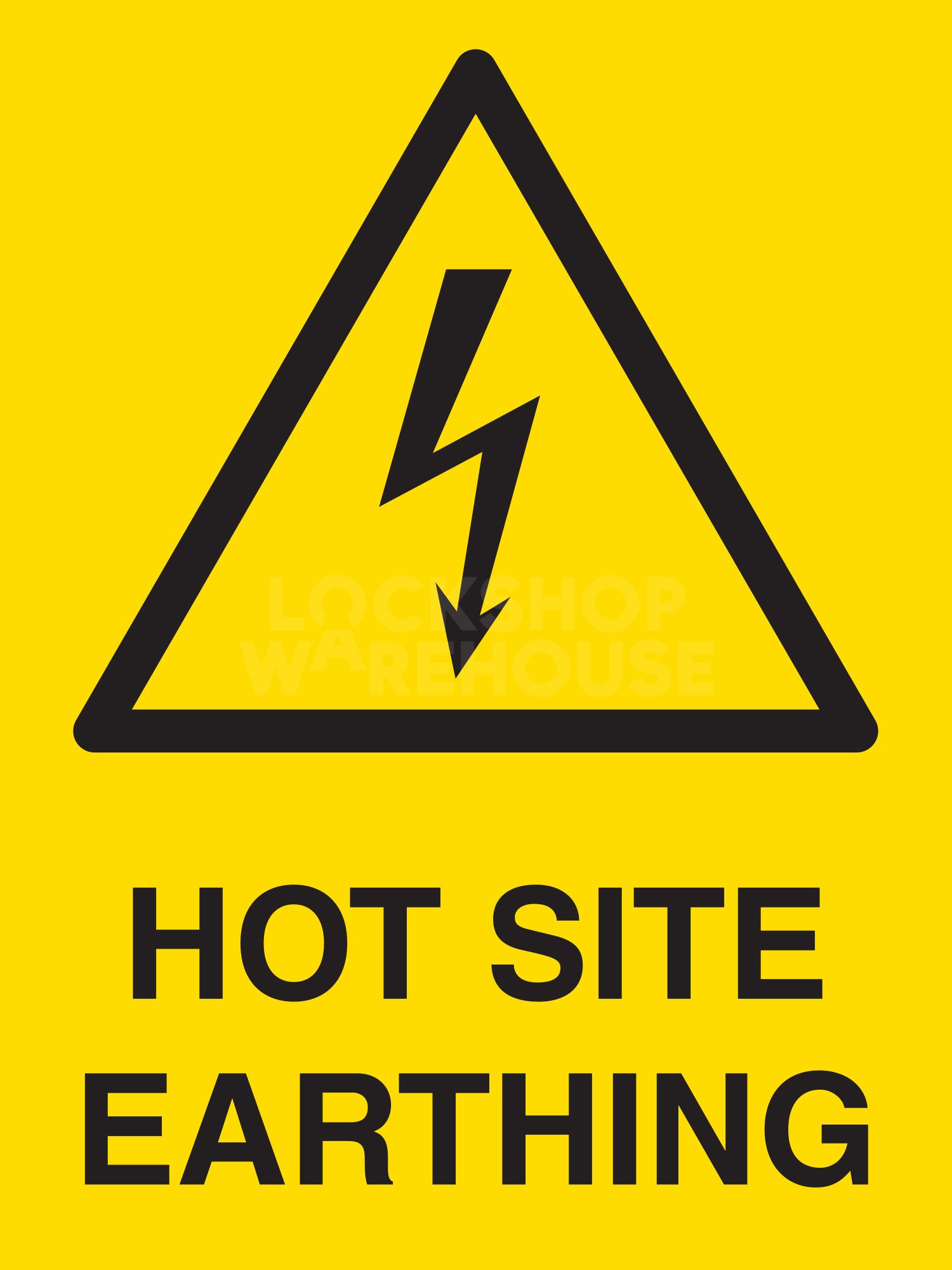 Hot Site Earthing Warning Sign | 3mm Palboard Safety Sign