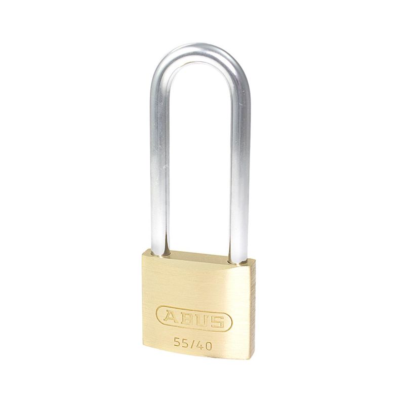 Gallery Image: ABUS 55/40 Brass Padlock with 63mm Long Shackle