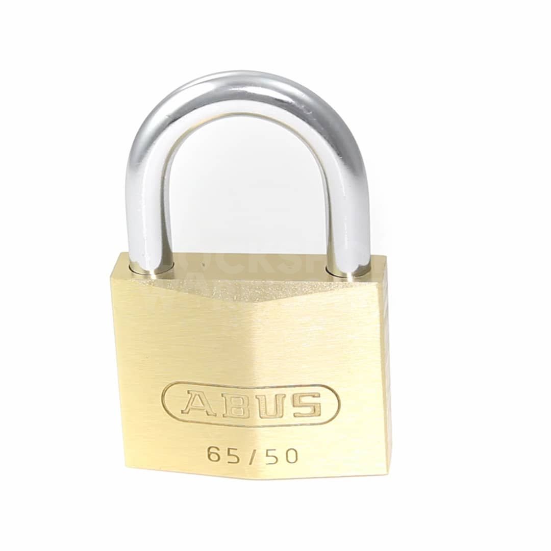 Gallery Video: ABUS 65IB/50 Brass Padlock - Stainless Steel Shackle