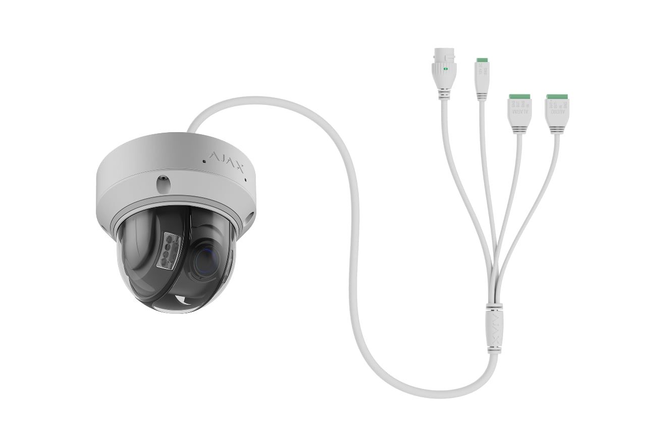 Ajax varifocal camera connections and installation arrangement