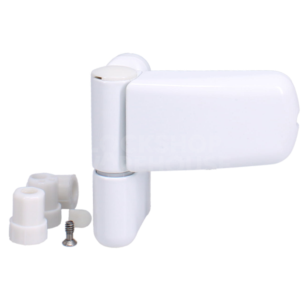 ASEC Adjustable Flag Hinge For UPVC Doors - White