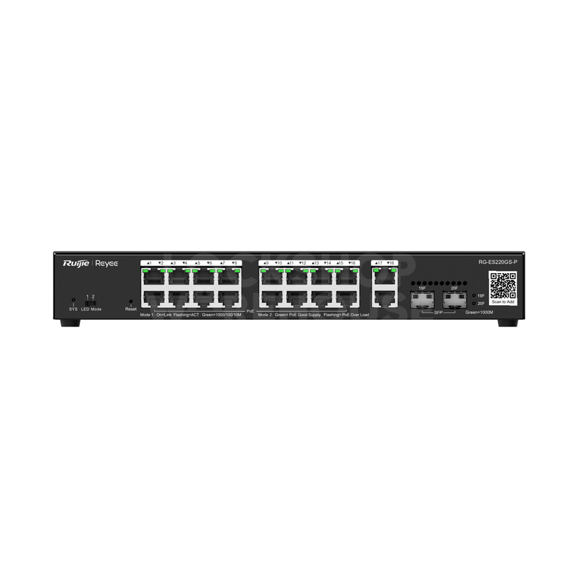 Reyee 16-Port Gigabit Smart Cloud Managed PoE Switch
