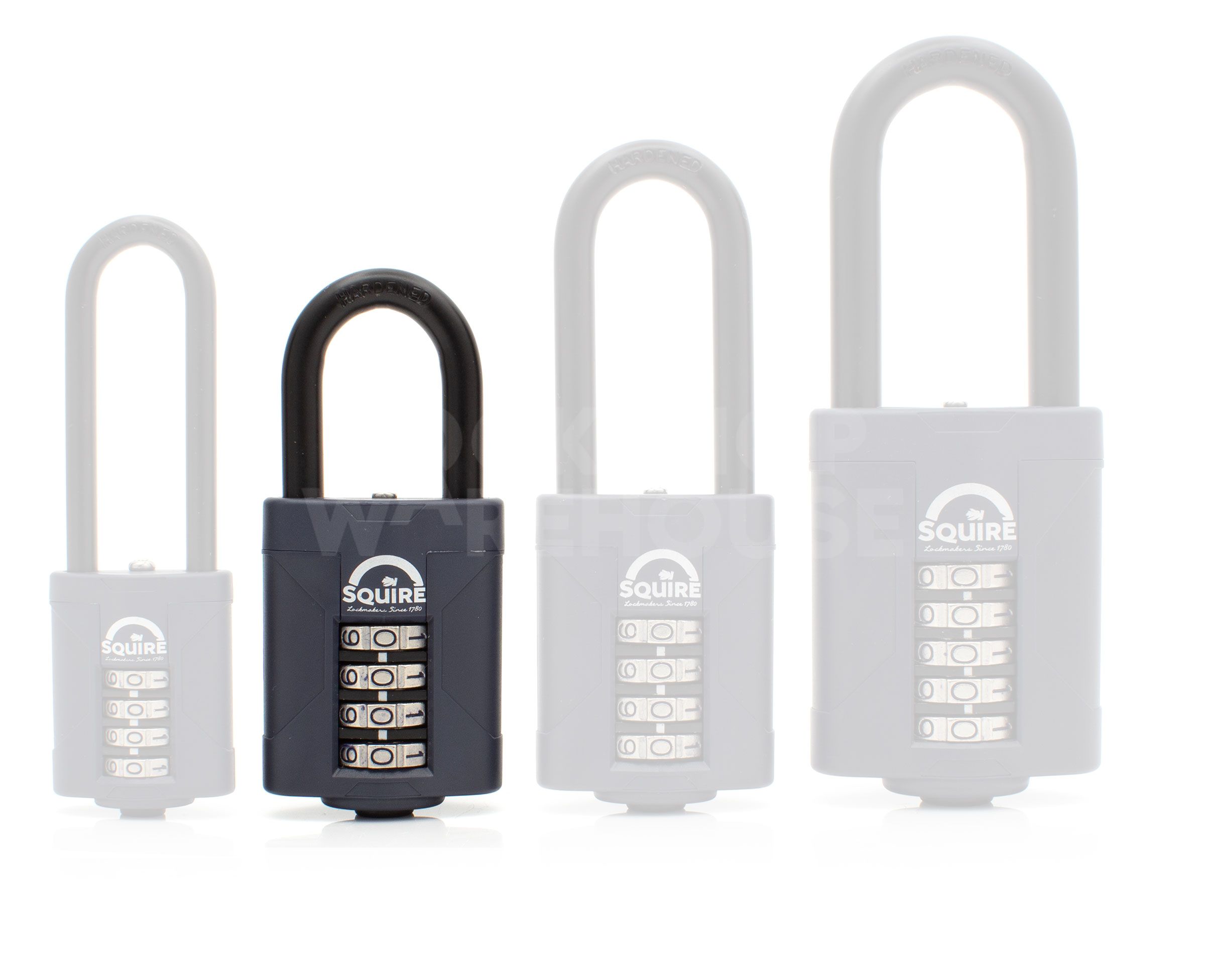 Dimensions Image: Squire CP50/1.5 Recodable Long shackle Combination Padlock