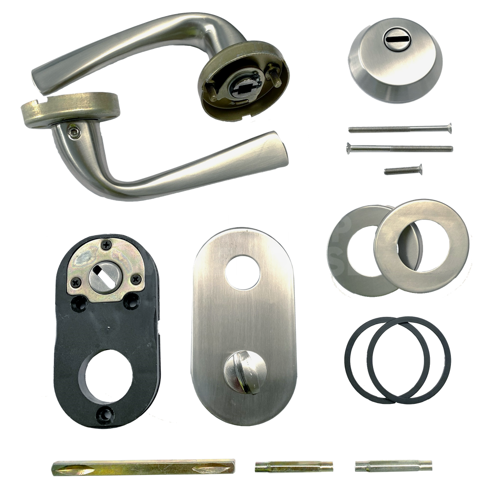 Hooply FT09 Lever Handle & Thumbturn Escutcheon Set