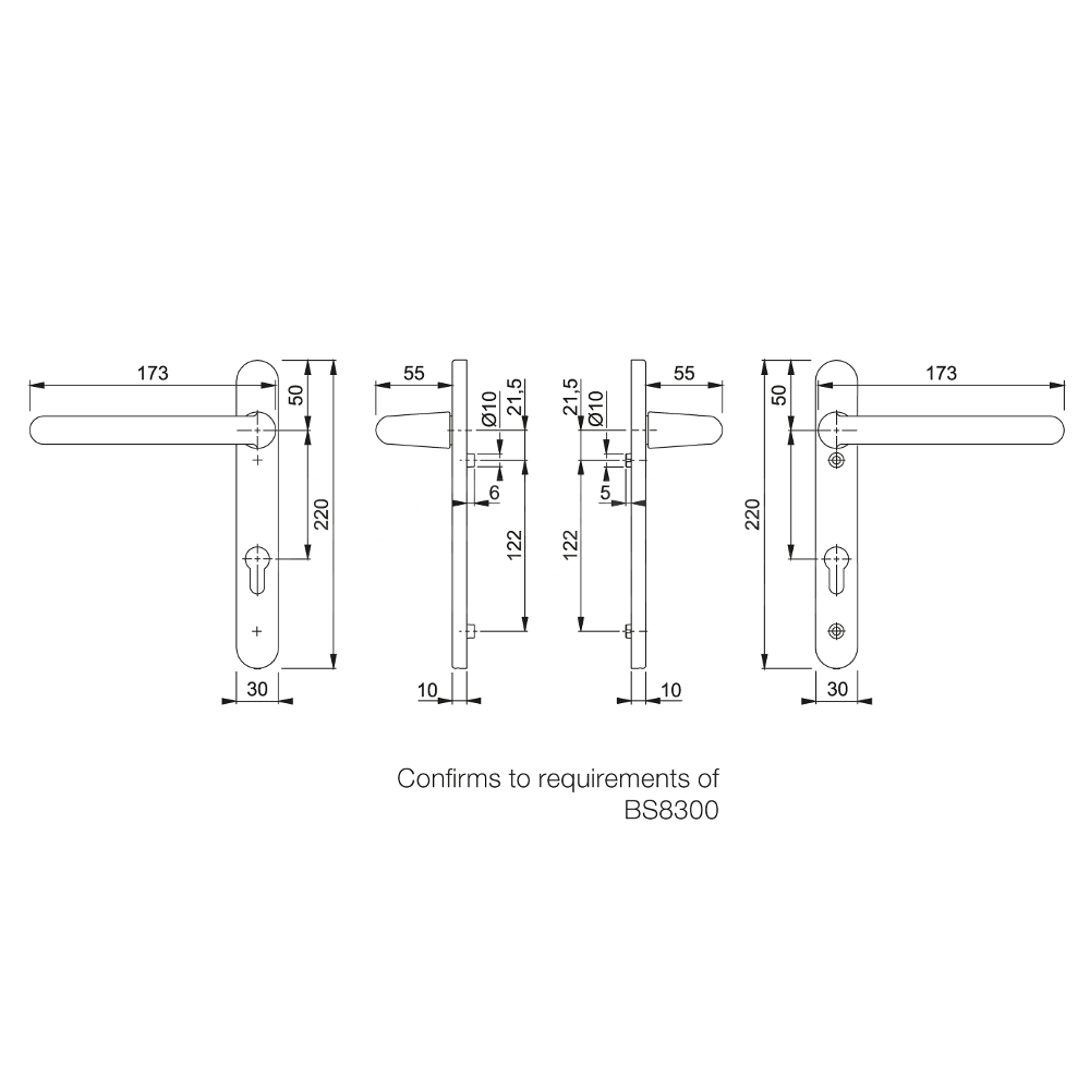 HOPPE Paris 137/3337 UPVC Lever Door Furniture