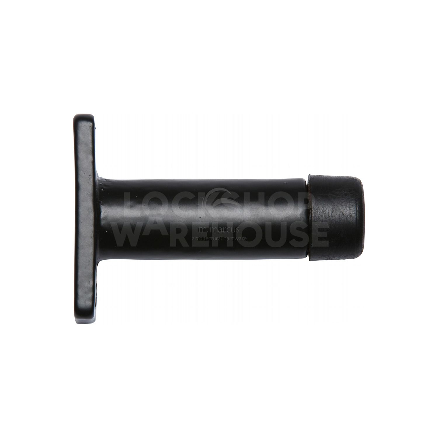 Industrial Black Iron Wall Projection Door Stop by M Marcus
