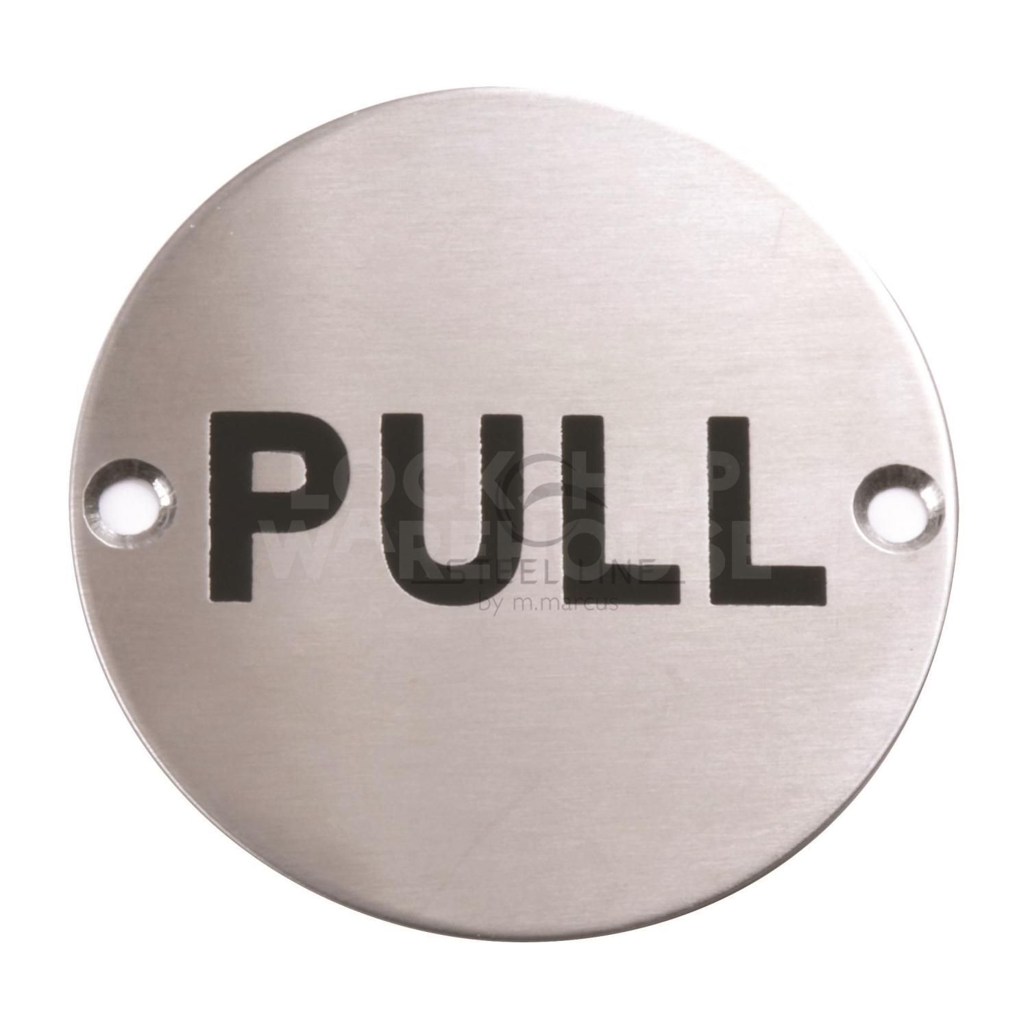 Modern Pull Engraving Door Sign by M Marcus