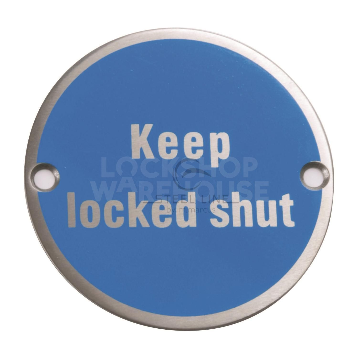 Functional Keep Locked Shut Engraving Door Sign by M Marcus