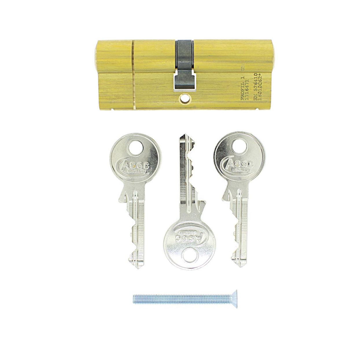 Dimensions Image: ASEC Euro Double Kitemarked Cylinders