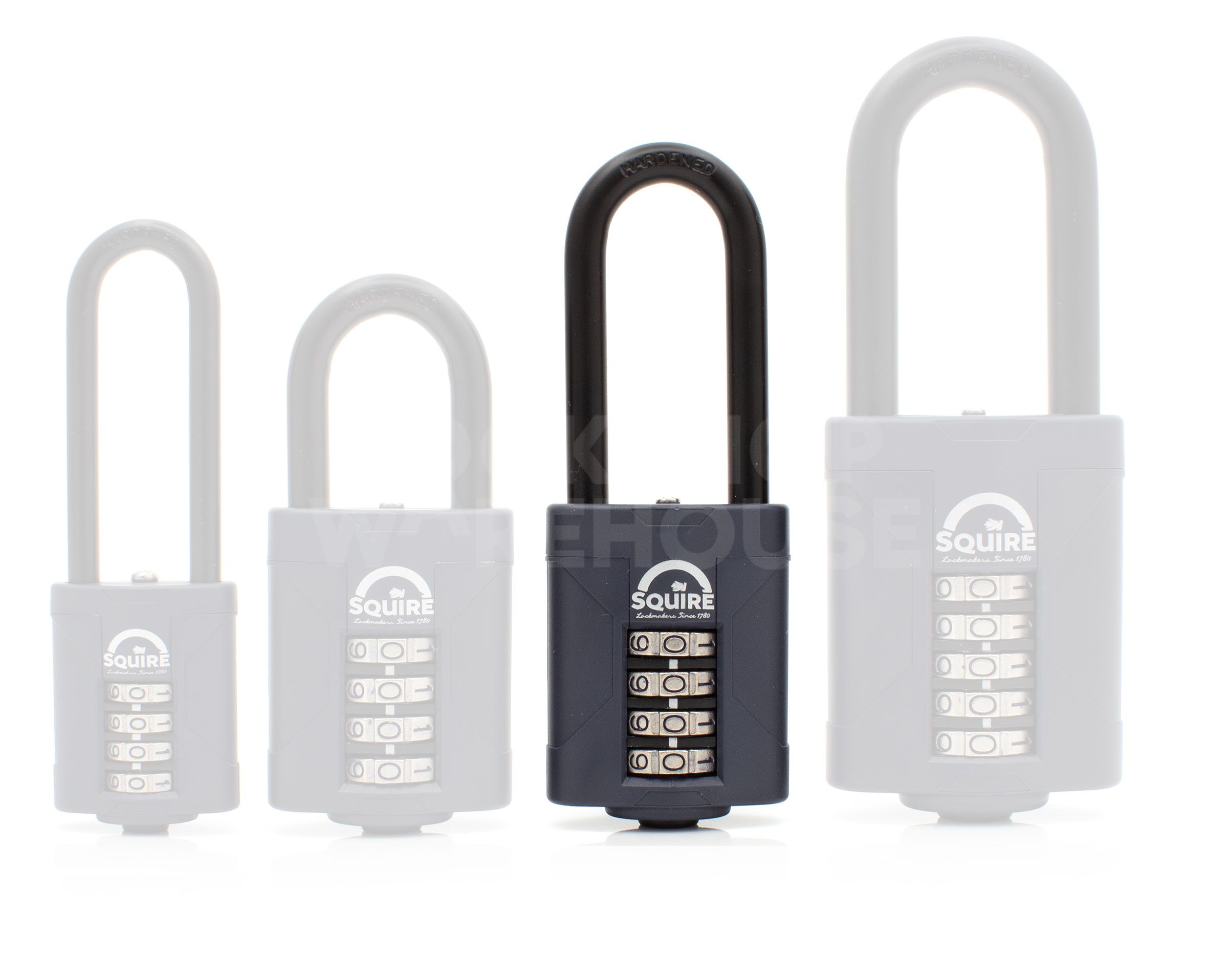 Dimensions Image: Squire CP50/2.5 Recodable Long shackle Combination Padlock