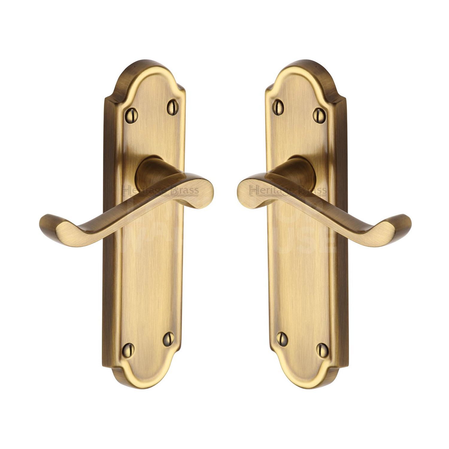 Traditional Meridian Door Handles (Pair) by Heritage Brass