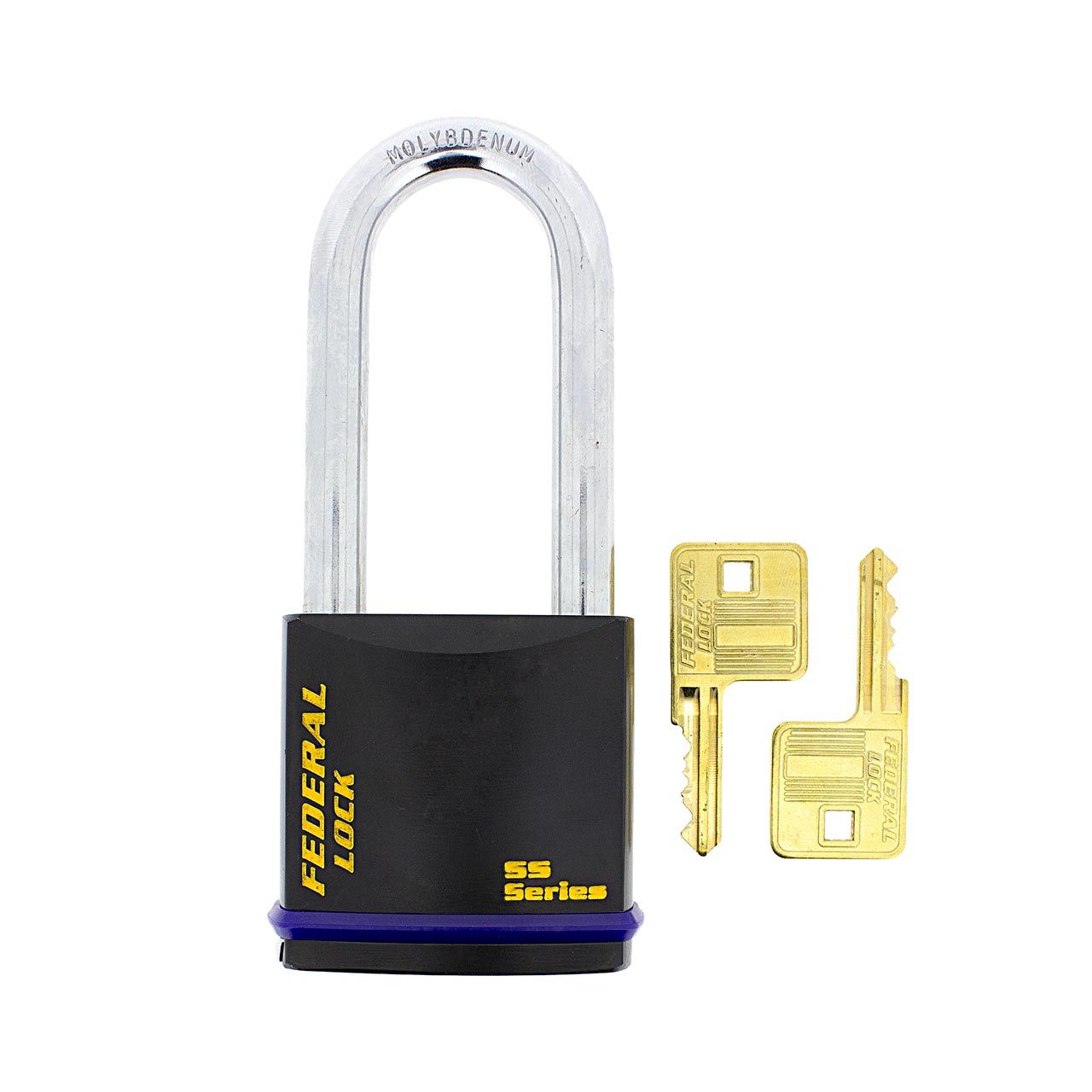 Dimensions Image: Federal 733 Padlock - 75mm Long Shackle