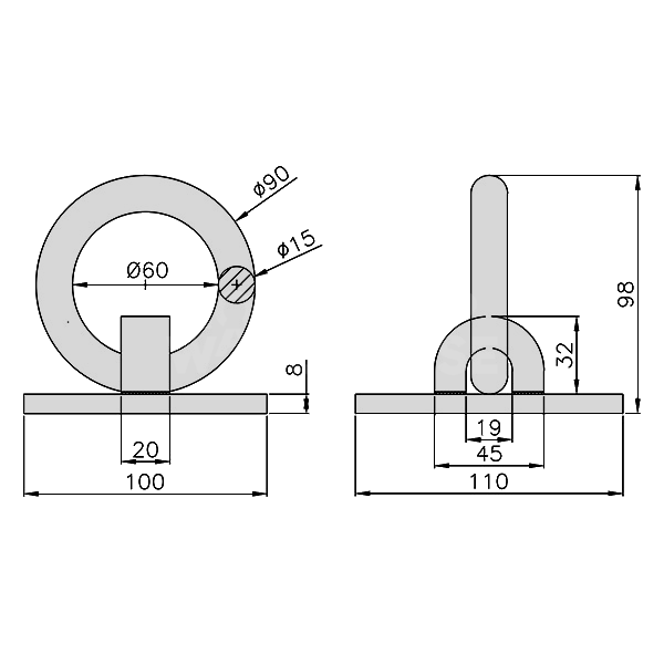 Dimensions Image: LUMA - AFA300 Solido Anchor 300