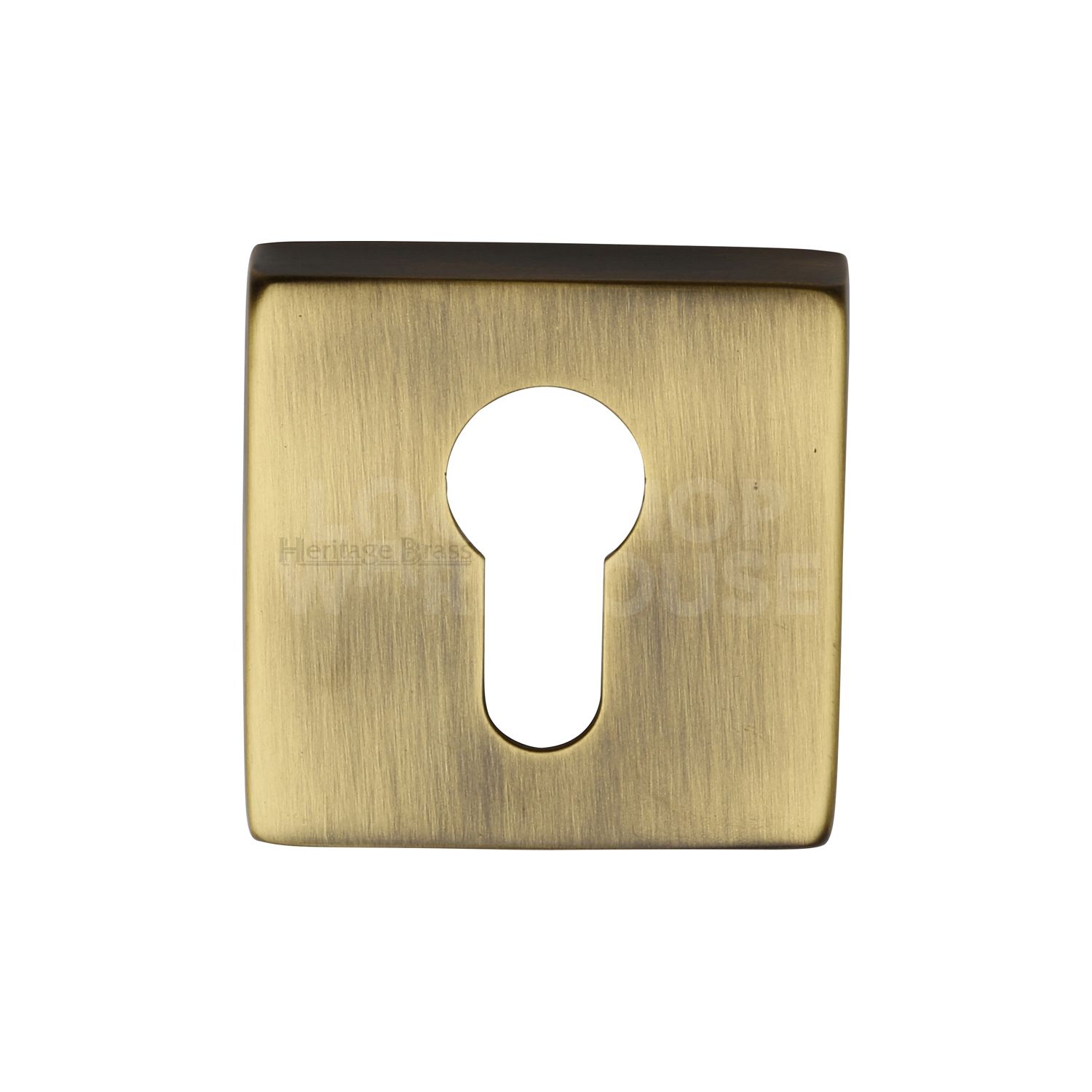 Heritage Brass Transitional Euro Profile Cylinder Escutcheon Square - SQ5004