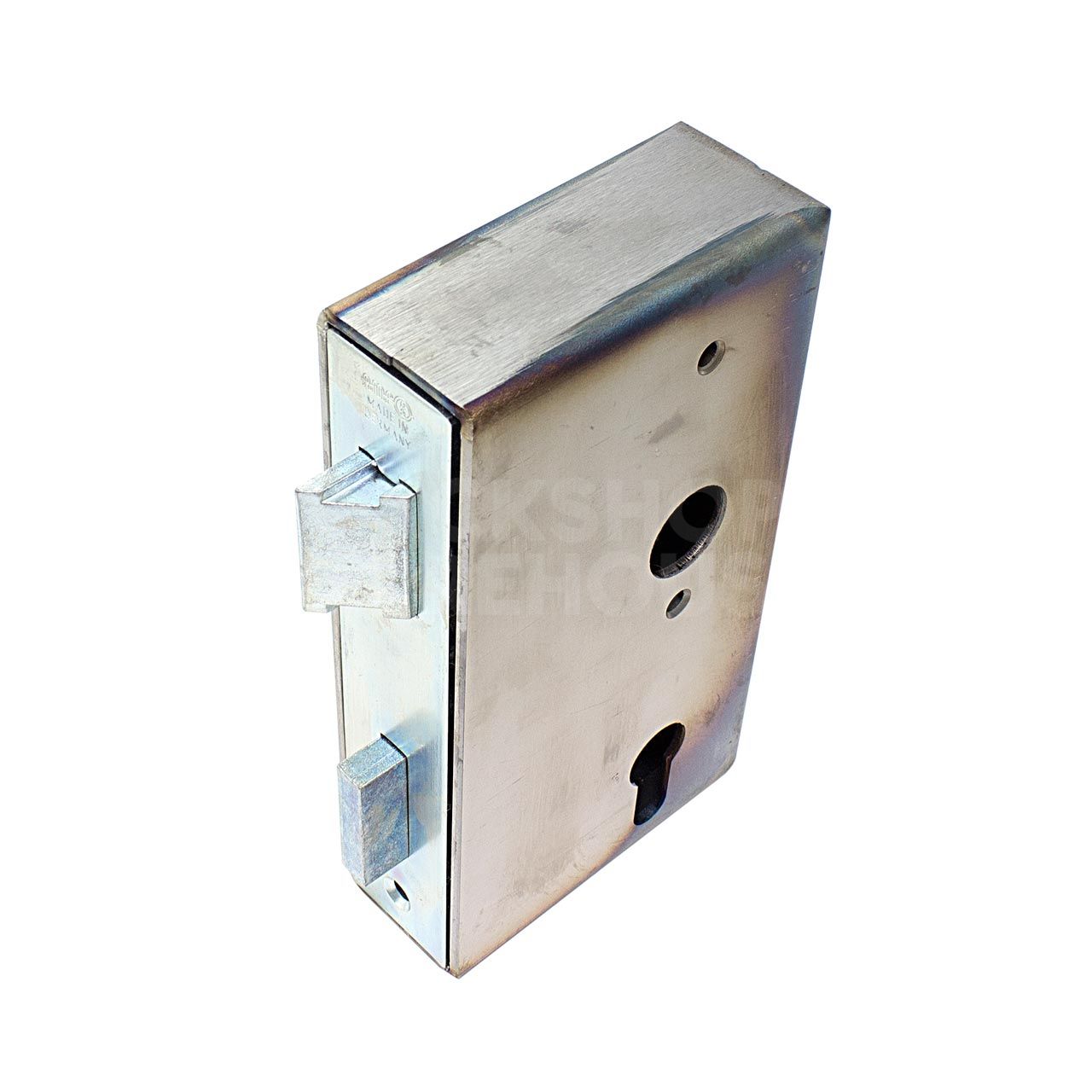 AMF Gate Lock Case 140U40ZW, bare-metal with zinc - plated lock No 142U