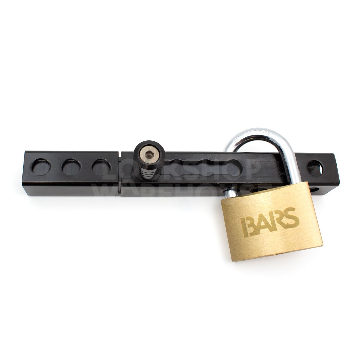 Gallery Image: 5059 Hardened Locking Bolt and BARS 60mm Brass Padlock
