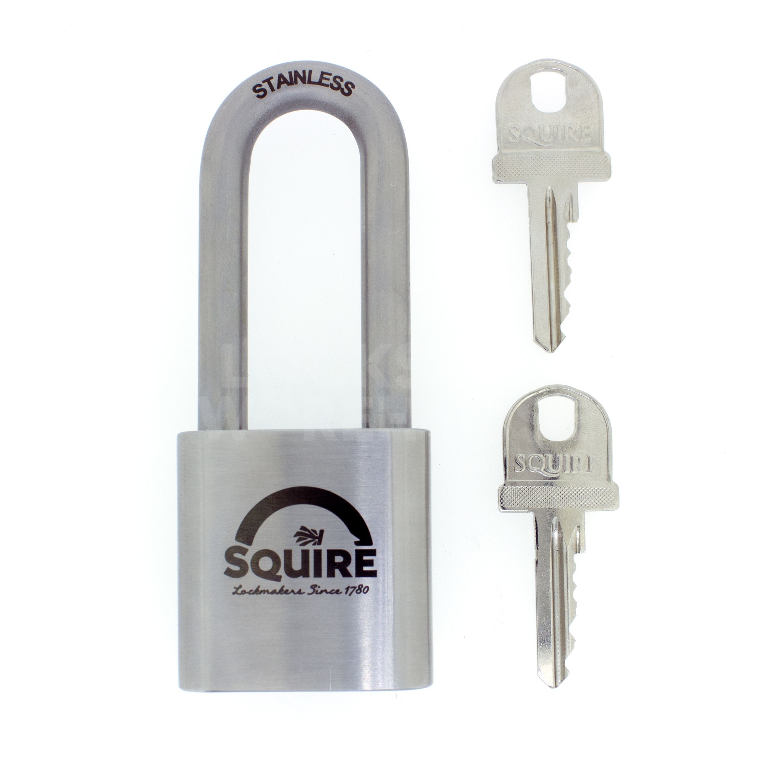 Dimensions Image: SQUIRE Stronghold® ST50S - 2.5 Long Shackle Stainless Steel Padlock