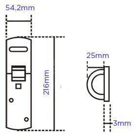Dimensions Image: Squire No .8 Hasp and Staple