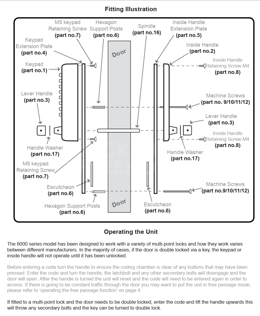 Gallery Image: BORG LOCKS BL6100 Narrow Style Digital Lock With UPVC Extension