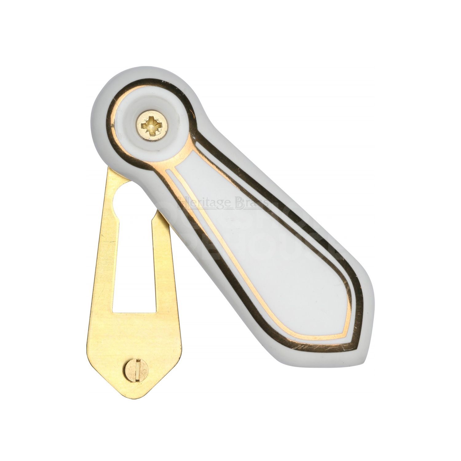 Elegant Gold Line Covered Escutcheon by Heritage Brass