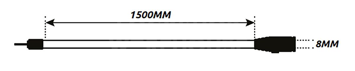 Dimensions Image: SQUIRE Defender DF C8/1500 Cable Lock