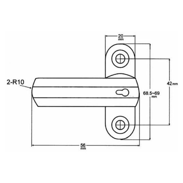 Dimensions Image: Yale 8K103 Sash Jammer