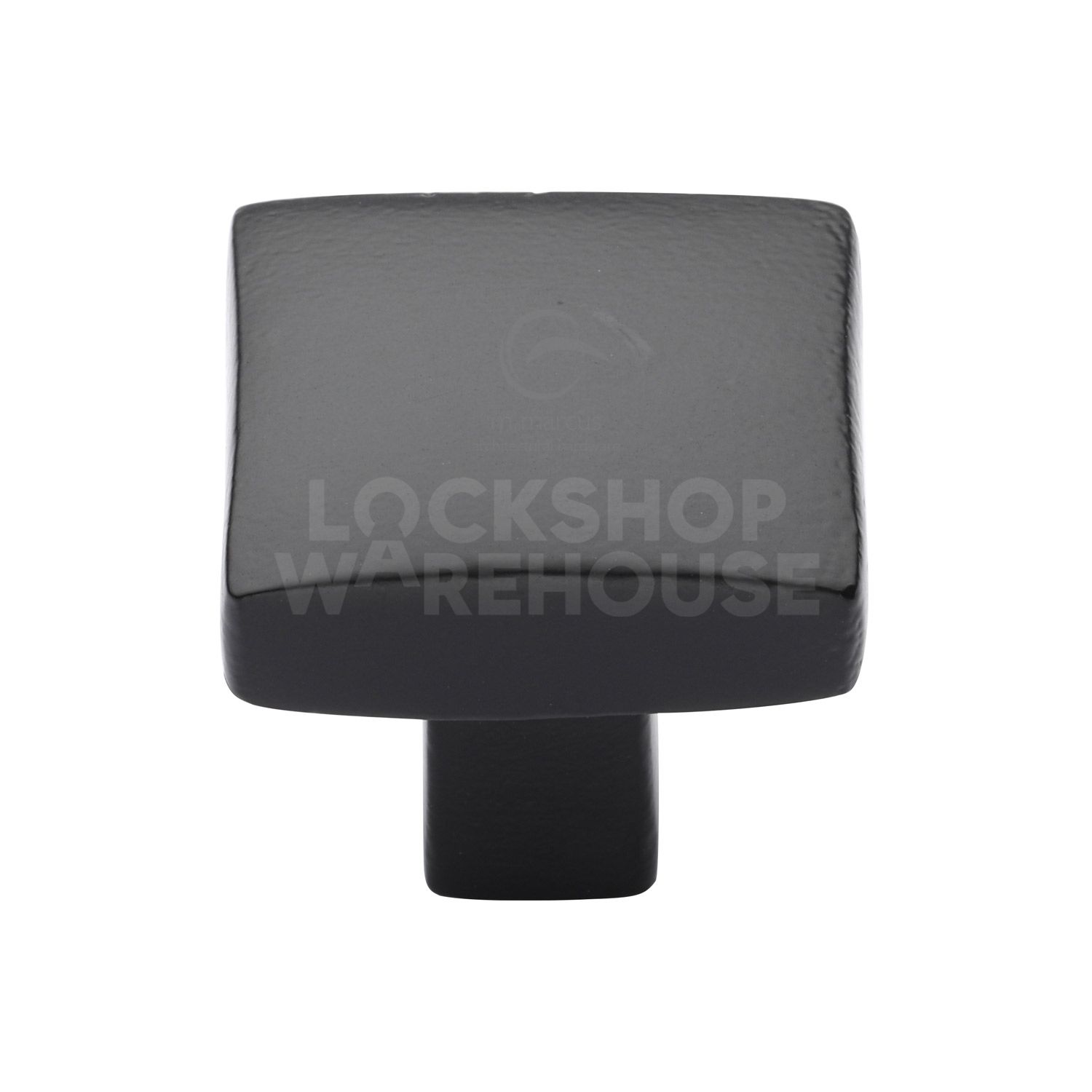 Matt Black Iron Square Convex  Cabinet Knob