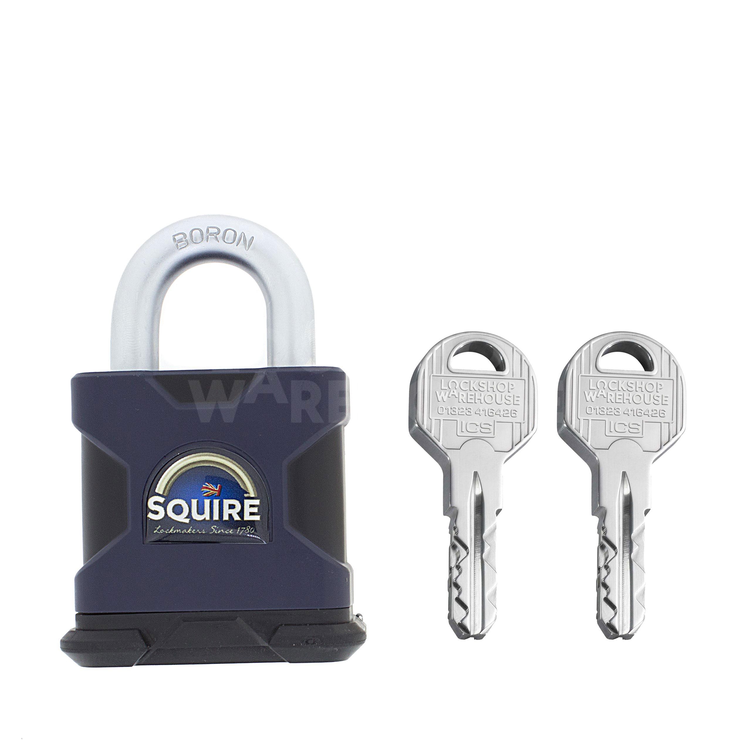 Dimensions Image: SQUIRE Stronghold® SS50S Padlock with EVVA ICS key - Fully Protected key
