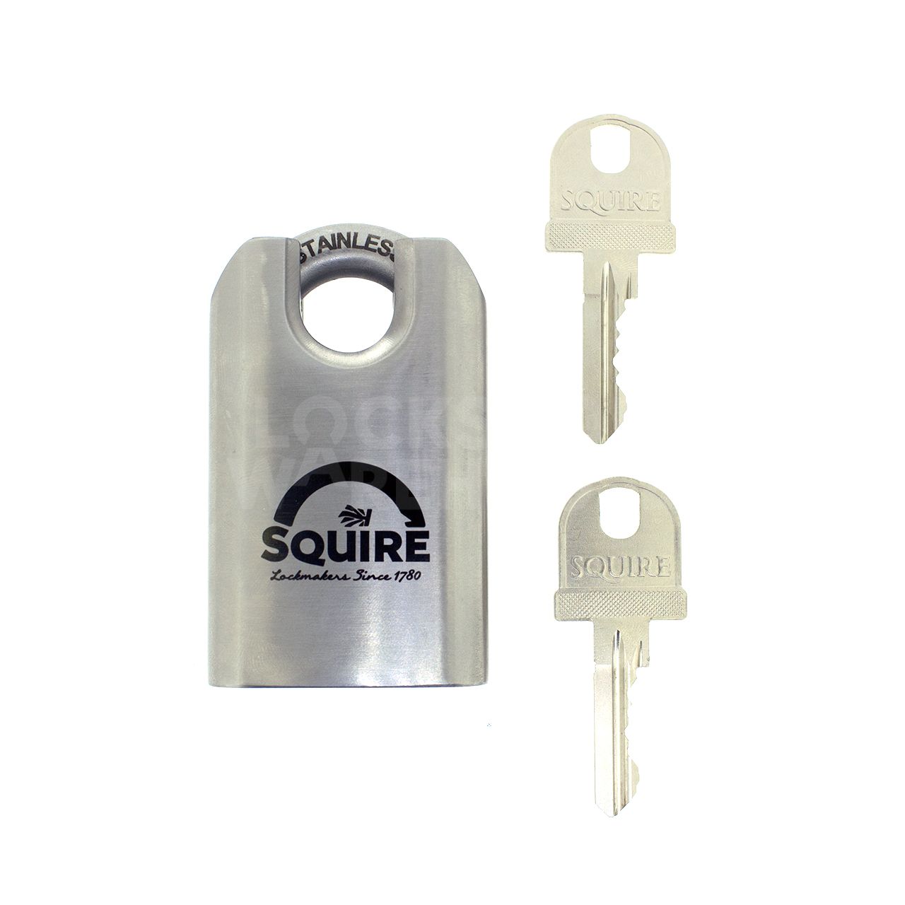 Dimensions Image: SQUIRE Stronghold® ST50CS - Closed Shackle - Stainless Steel Padlock