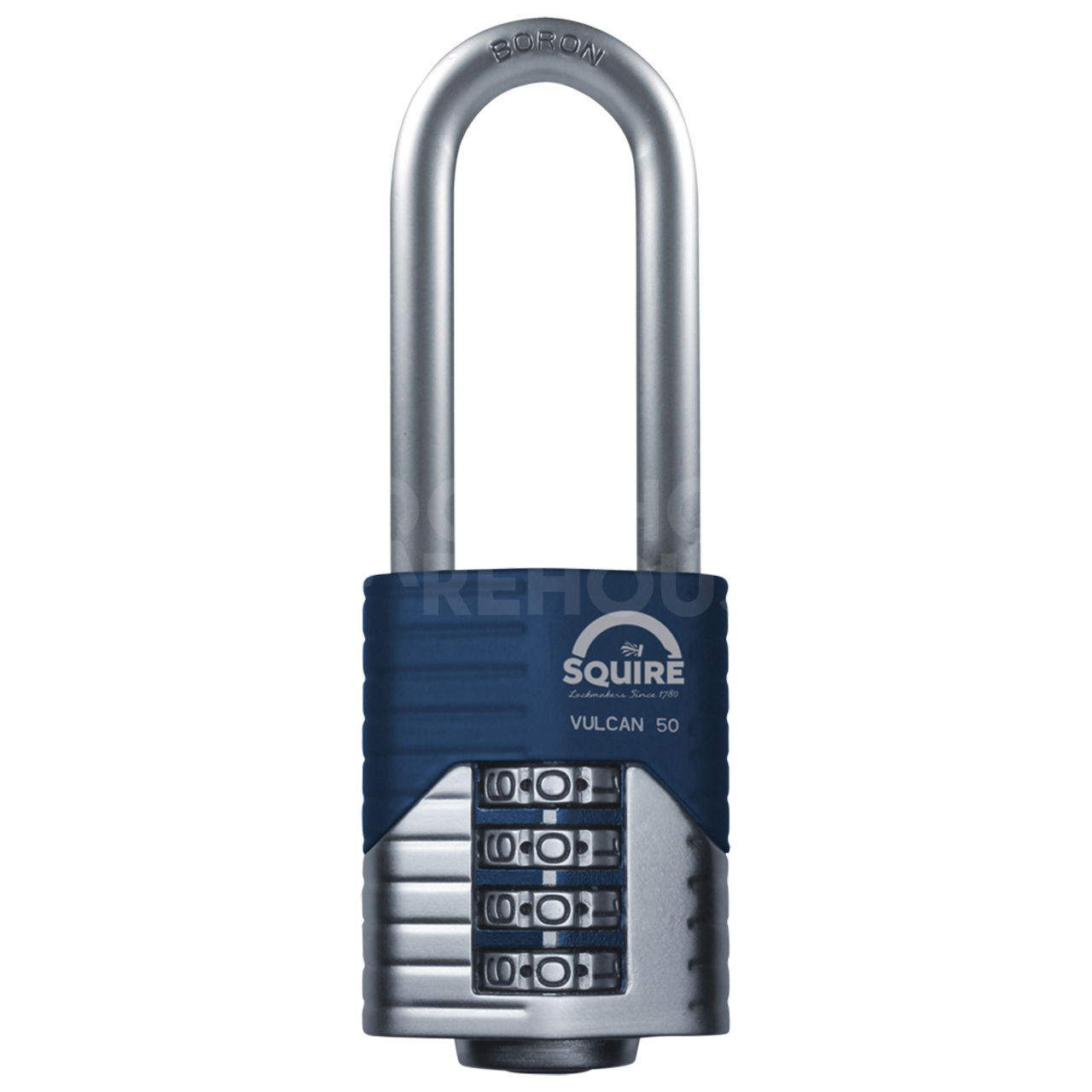 SQUIRE Vulcan 50mm 2.5" Long Shackle Combination Padlock - 4 Wheel