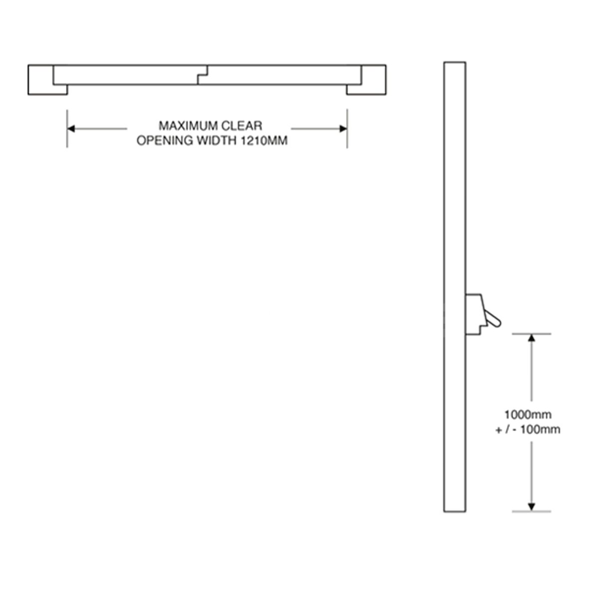 Gallery Image: ASEC Single Panic Bolt