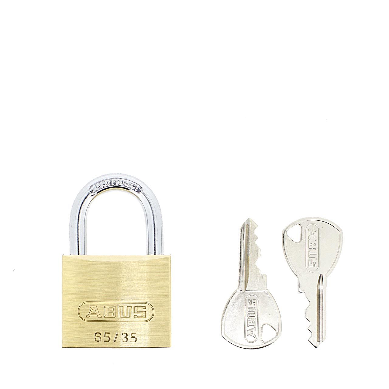Dimensions Image: ABUS 65/35 Brass Padlock