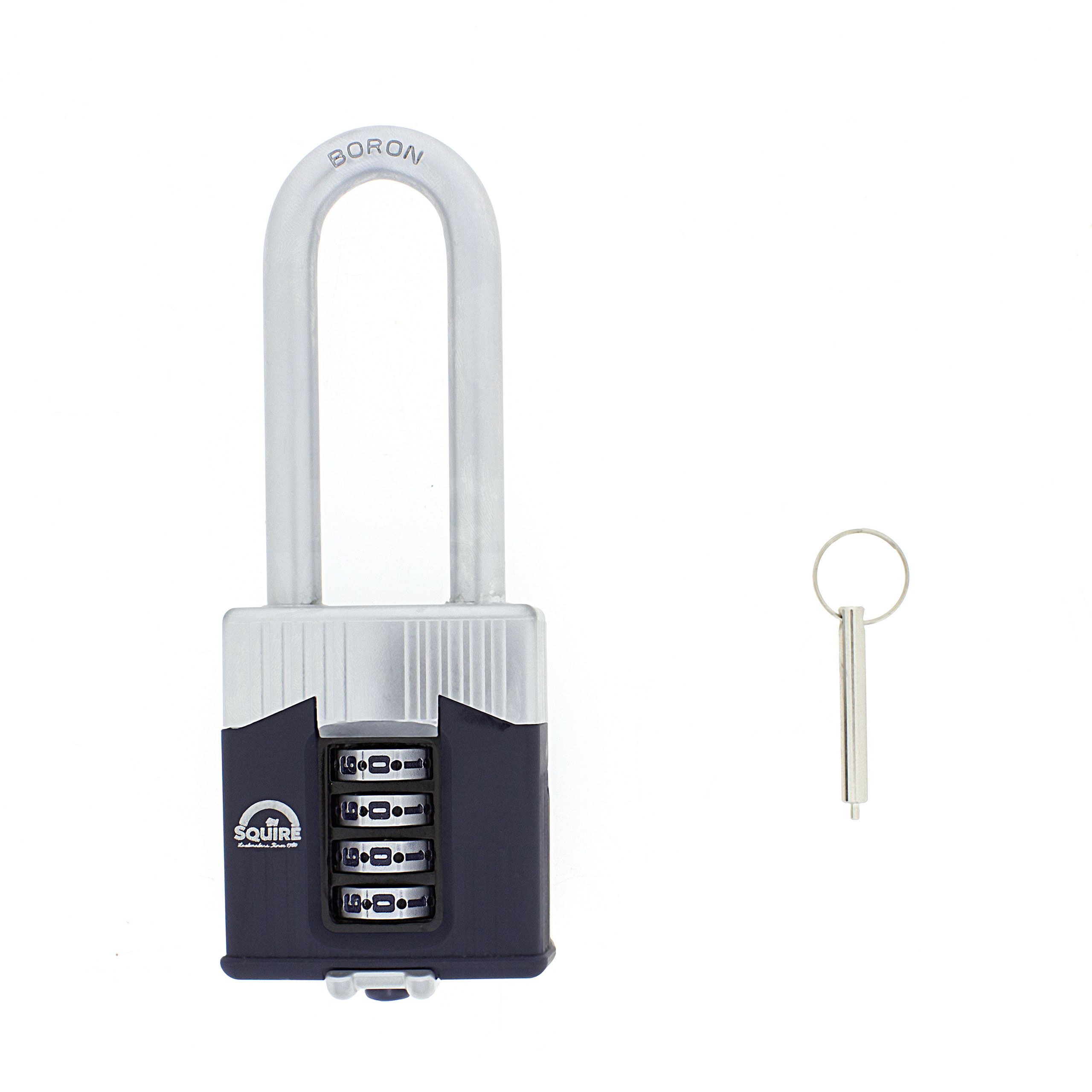 Dimensions Image: SQUIRE Warrior WAR45 - 63mm Long Shackle Combination Padlock